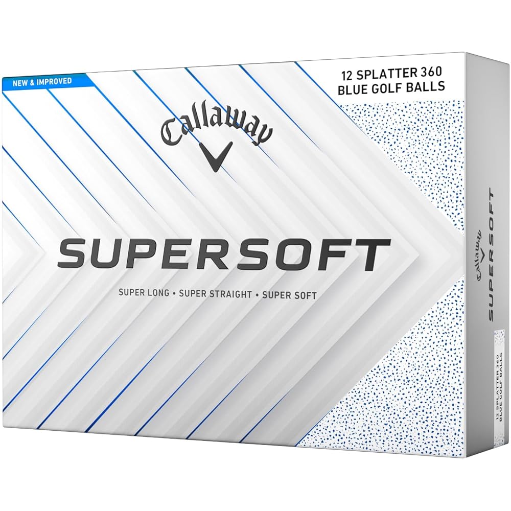Callaway Supersoft Golf Balls Blue Splatter 12 Pack 2-Piece Structure