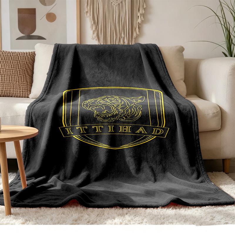 Al‑Ittihad FC Soft and comfortable flannel Suitable for sofas living rooms outdoor camping travel and also makes a great anniversary gif