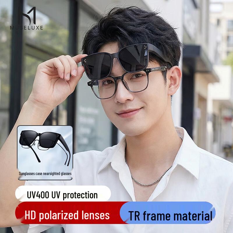 Unisex Polarized Clip-on Myopia Sunglasses