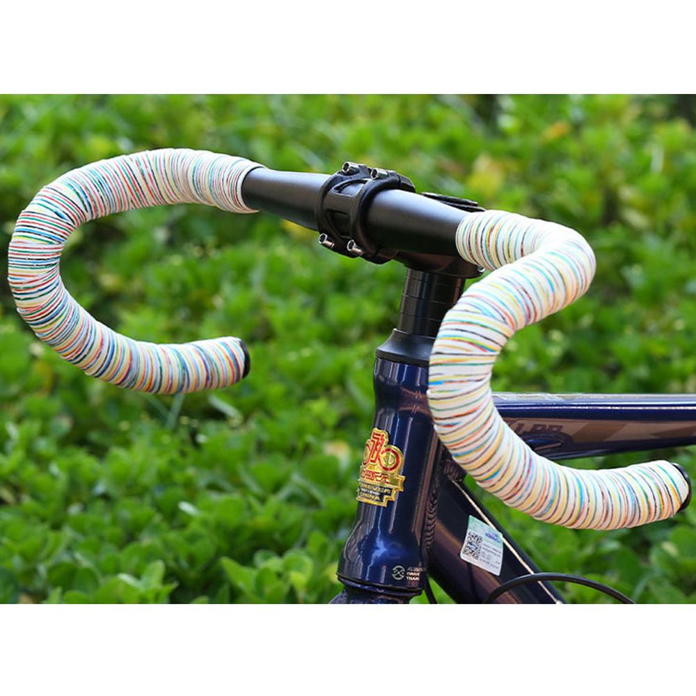 Colorful Bicycle Handlebar Tapes Rainbow Bike Handlebars Tapes with Highway Handlebars, Shock Absorption, Sweat Absorption Tapes for MTB,Road Bike…