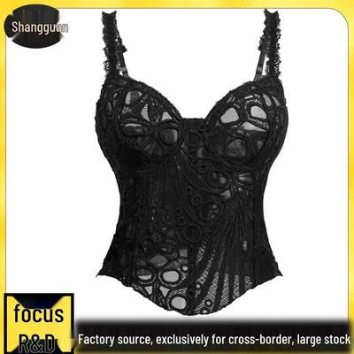 European-American Lace Corset Bodysuit