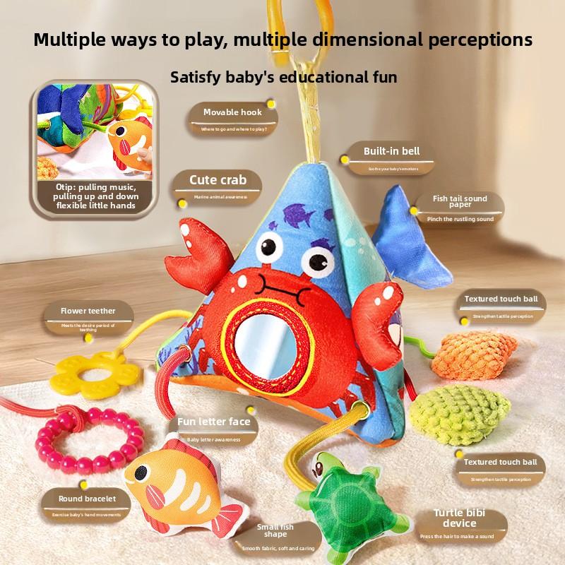 Baby Animal Rattles Bed Stroller Bell Toys Newborn Grab Ability Training Dolls Educational Plush Infant Toy 012 Month