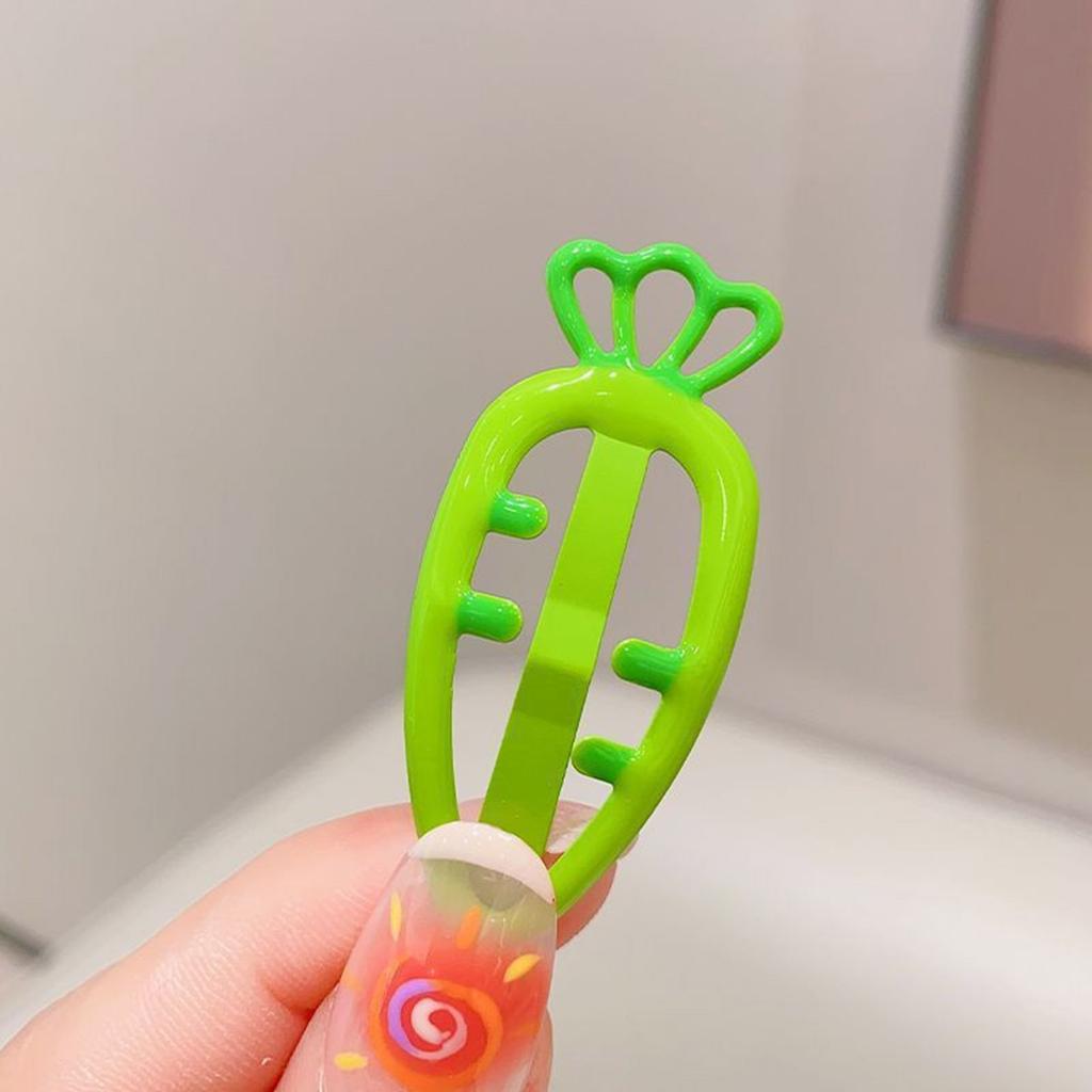 Colorful Casual Barrettes Hair Clip Carrot Sweet Easter Flat Clip Hairpin Easter Carrot 2000s Hair Clip for Bunches