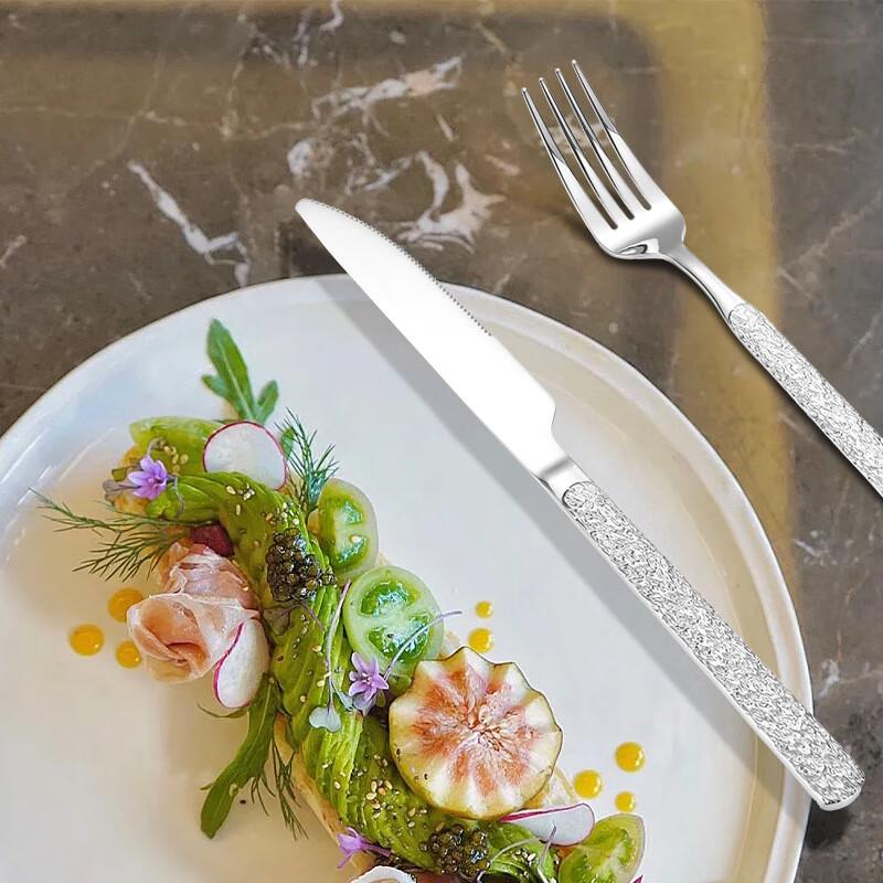 ZISIZ Eisrissmuster Hauptgang Runde Löffel