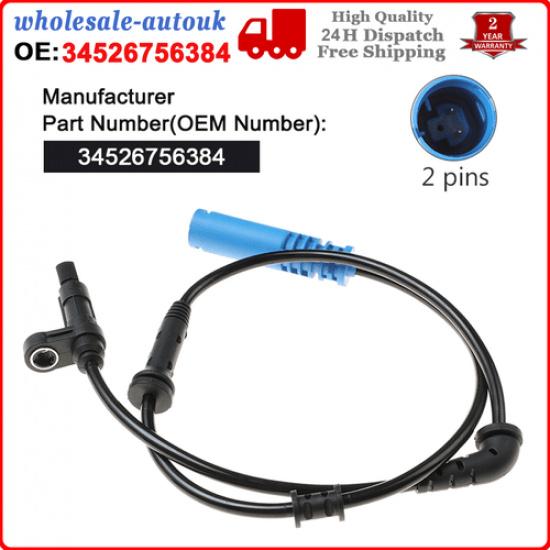 Front ABS Wheel Speed Sensor Fits Bmw Mini One Cooper S R50 R52 R53 34526756384