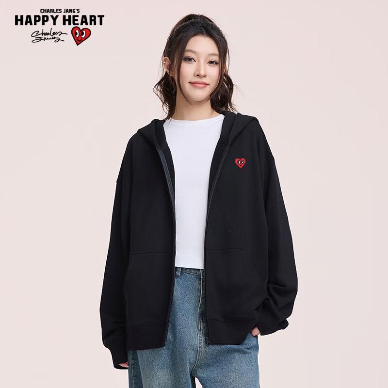 Charles Heart Unisex Heavyweight Cotton Hooded Cardigan