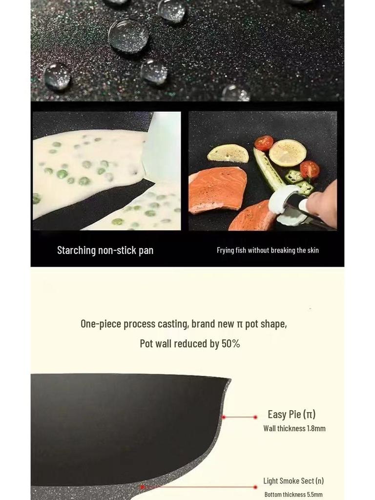 Myballe Titan Antihaft-Wok mit Dämpfeinsatz: Ölarm, Weniger Rauch, Kompatibel mit allen Herdarten