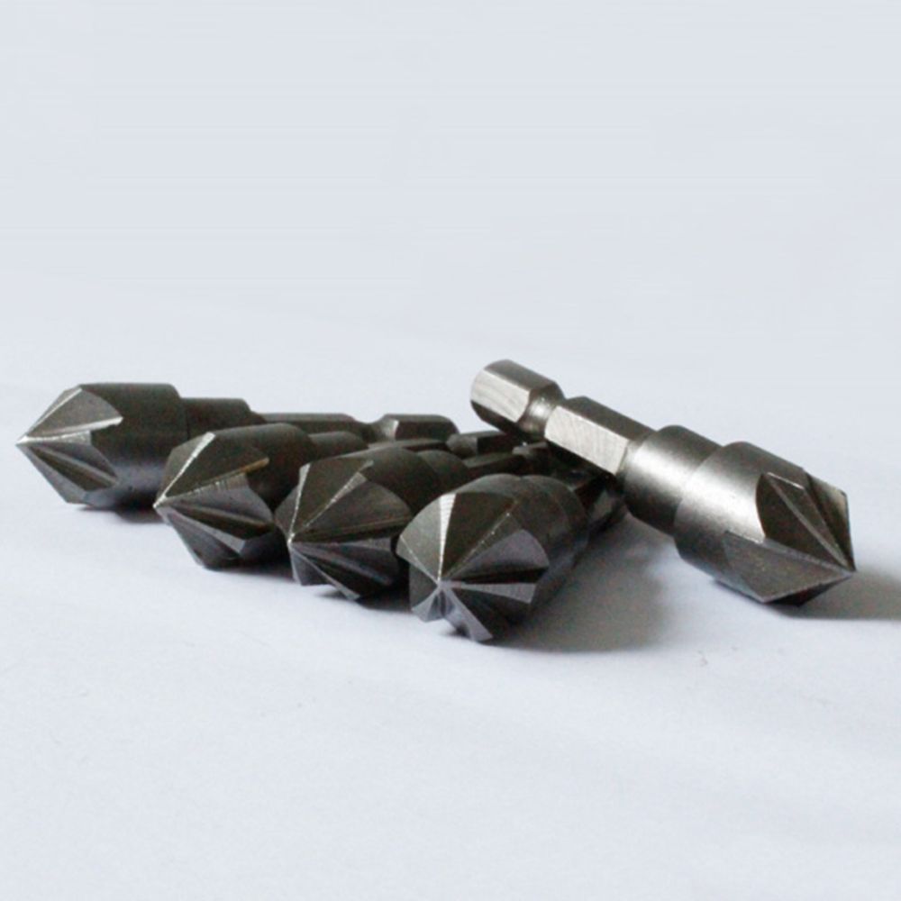 Cutting Remove Burr Tools Countersink Drill Deburring Drilling 1/4" Hex Shank Chamfer Bit Cutter