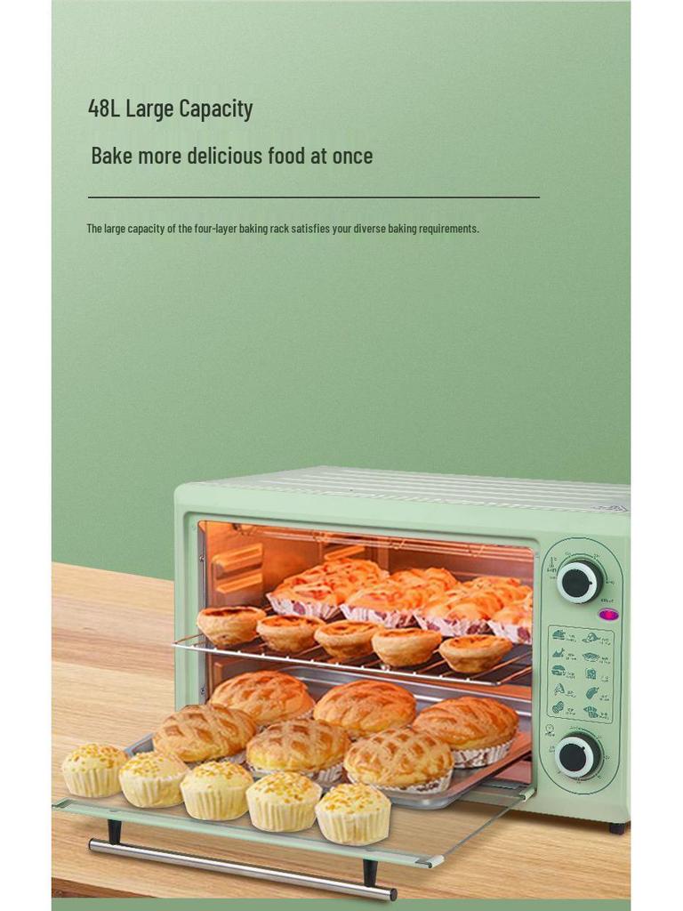 48-Liter Multifunction Electric Oven: Large-Capacity Microwave for Baking & Roasting Whole Chickens