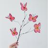 1pc Faux Plant Branch 5 Heads Butterfly Flower 47cm Home Decor Wedding Decoration Artificial Fake Flower