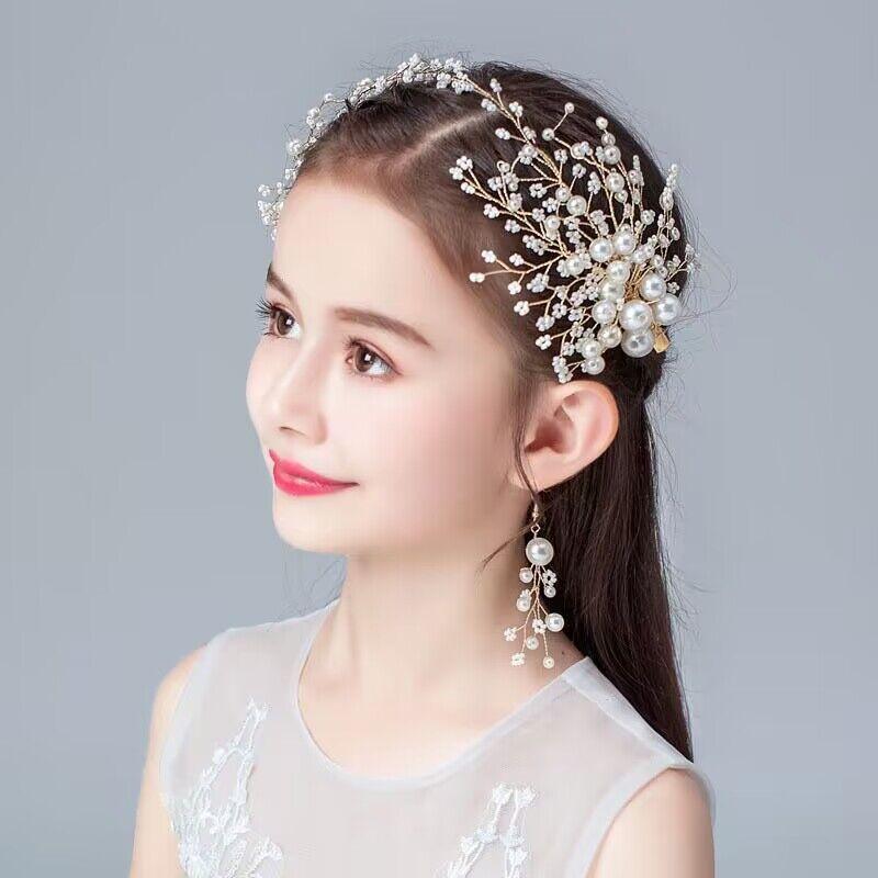 New Pearl Mori Tiara Accessories Super Fairy Hairpin Set Simple Atmospheric Pearl Pin Hair Accessories