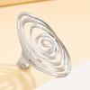 Stainless Steel Open Spiral Ring: Adjustable Hollow Titanium Design for Women
