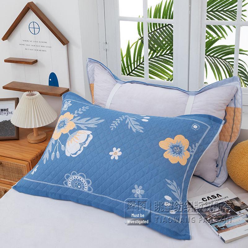 Yiwenwo Non-Slip Extra Large Cotton Gauze Pillowcase with Fixed Straps for Students & Adults