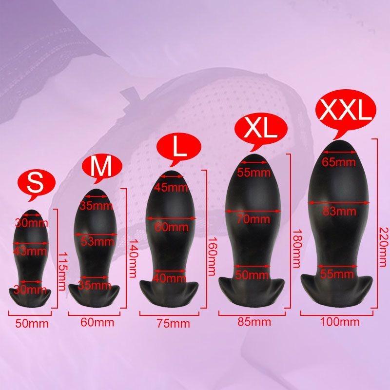 XXL Silicone Plug, Huge Soft Liquid Silicone Design with Comfort Base, Flexible Large Size Toy for Couples, Multiple Sizes Available