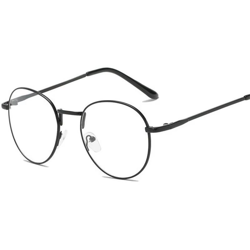 

Gold Frame Oval Prescription Glasses Unisex Metal Anti Blue Light/Photochromic/Myopia/Progressive Optical Eyeglasses Single Version&1.56&None