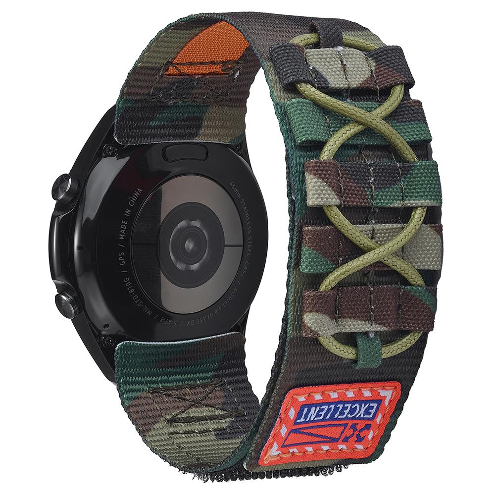 For Huawei Watch GT 4 46mm/Watch 4/4 Pro Watch Band 22mm Loop Fastener Nylon Wrist Strap
