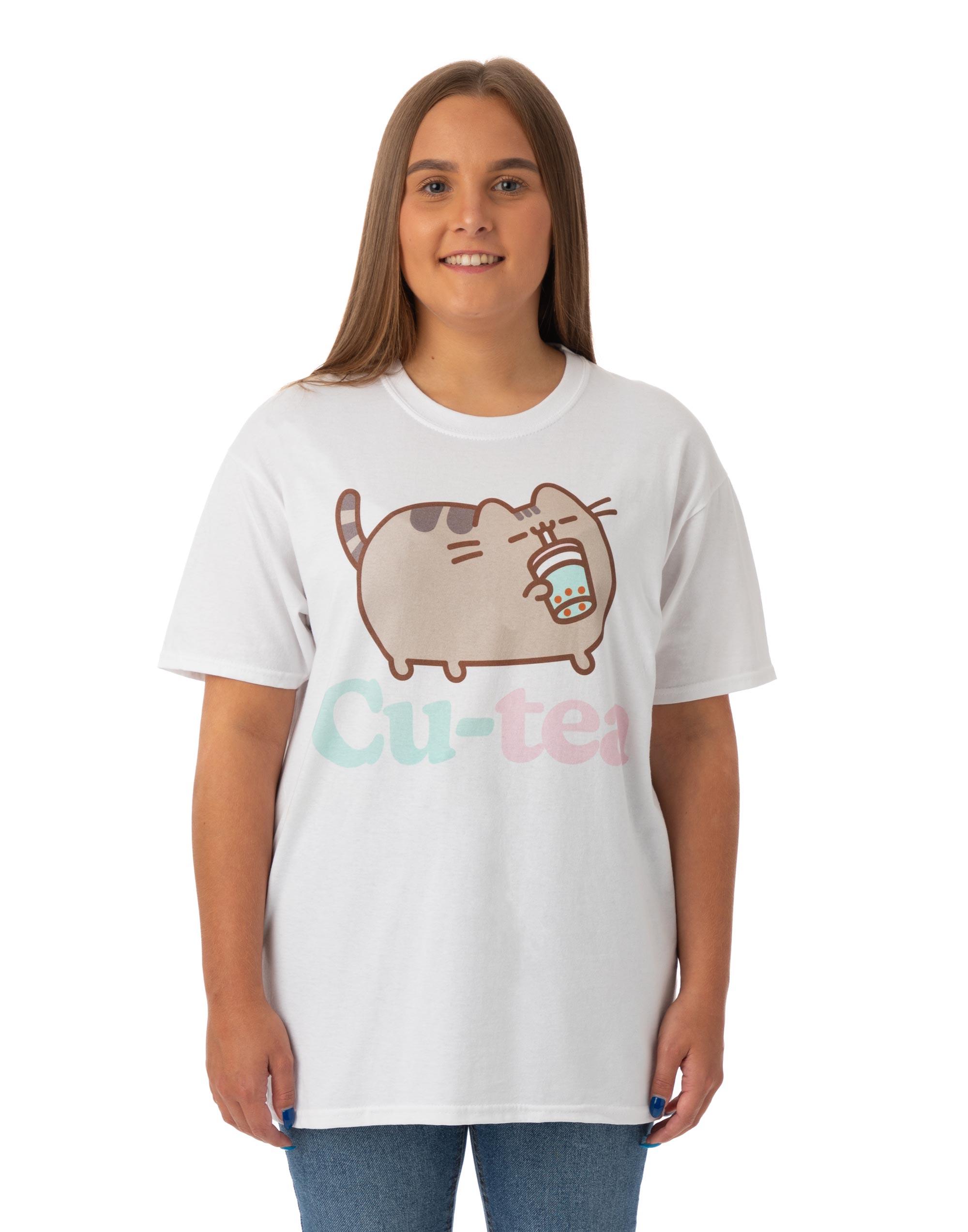 Pusheen Short Sleeved TShirt womens White Official Merch S