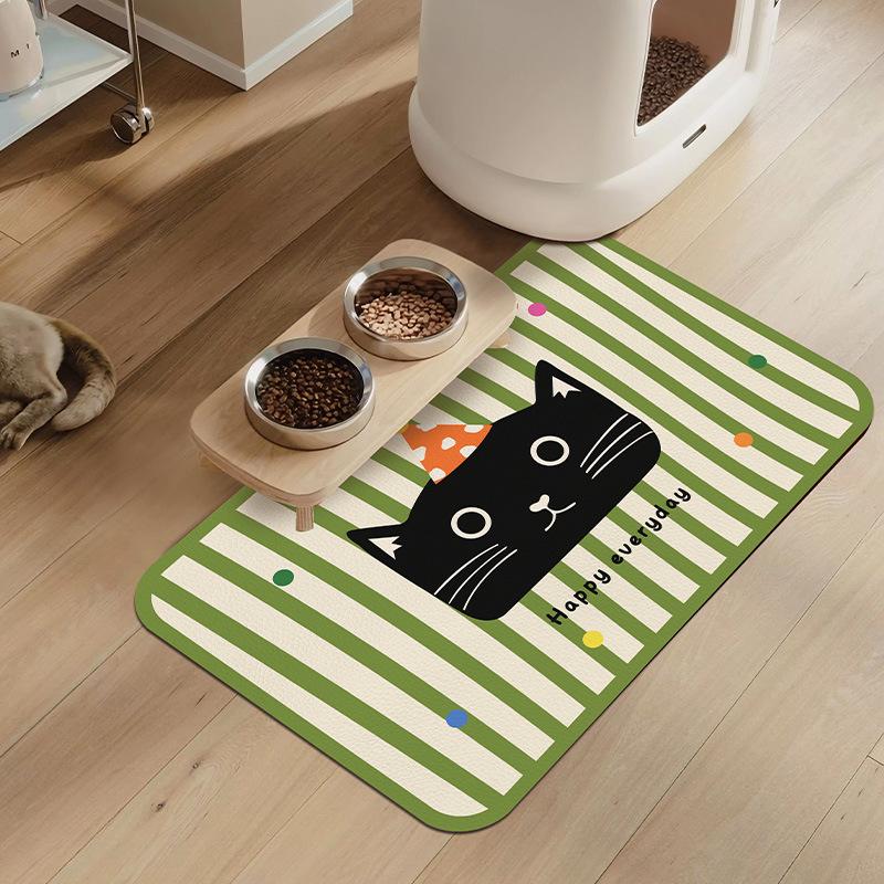 Non-Slip, Water-Absorbing Pet Placemats for Cats & Dogs - Easy-to-Clean Diatom Mud Mats