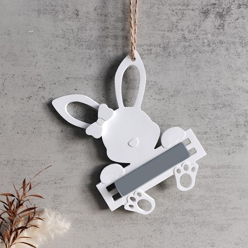 Bunnies Shape Resin Pendant Molds with Hole Epoxy Resin Silicone Molds for Making Keychain Pendant Chocolate Baking