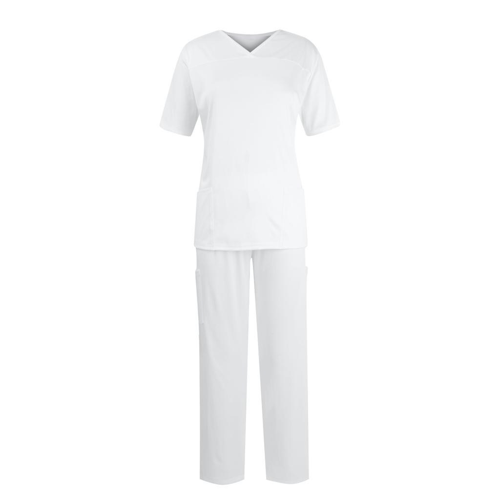 Women Short Sleeve V-neck Tops+Pants Working Set Suit Loose Casual Short Sleeve T Shirts Top And Long Pants Tracksuit
