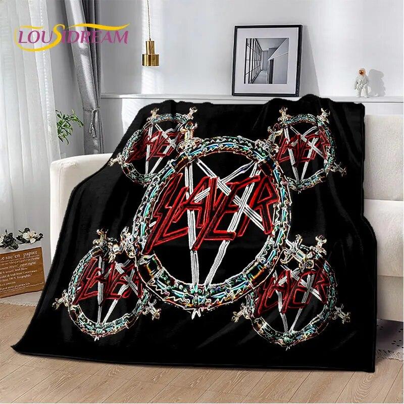 

Мягкое плюшевое одеяло Slayer Heavy Metal Band, фланелевое одеяло, одеяло для гостиной, спальни, кровати, дивана, чехол для пикника, теплое детское одеяло 75x100cm (30x40inch)