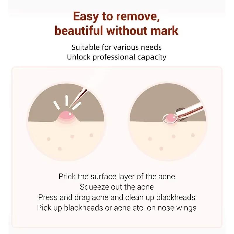 4pc/set Acne Blemish Remover Blackhead Extractor Ultra-fine Beauty Face Pore Cleaner Needles Set Acne Needle Facial Cleaner Skin