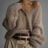 Womens Oversized Knit Cardigan Sweater V-Neck Long Sleeve Soft Warm Fall Winter Loose Fit Casual Outerwear