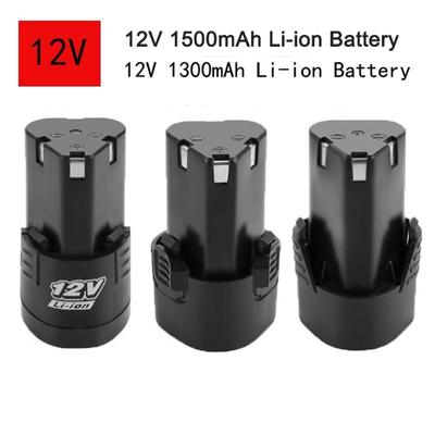 12v 1300mAh/1500mAh Lithium Battery Rechargeable Battery Pack Electric Tool Accessory Hand Electric Drill Battery Pack
