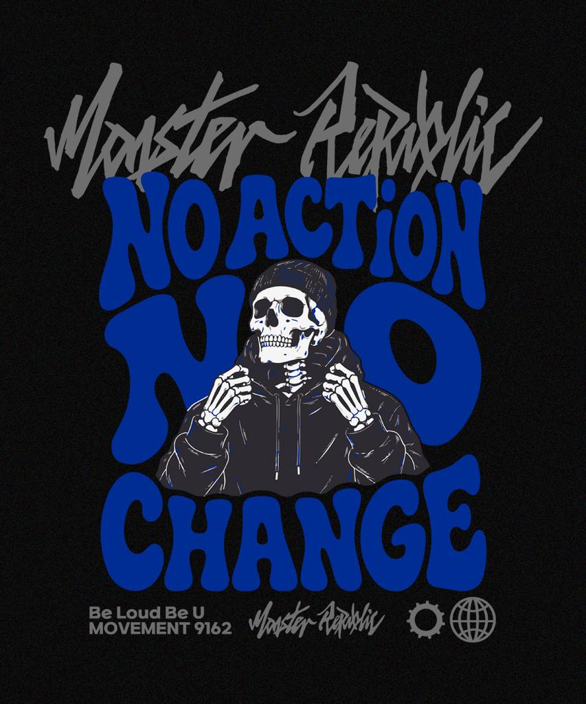 MONSTER REPUBLIC No Change Ocean Blue T-Shirt Black_9162