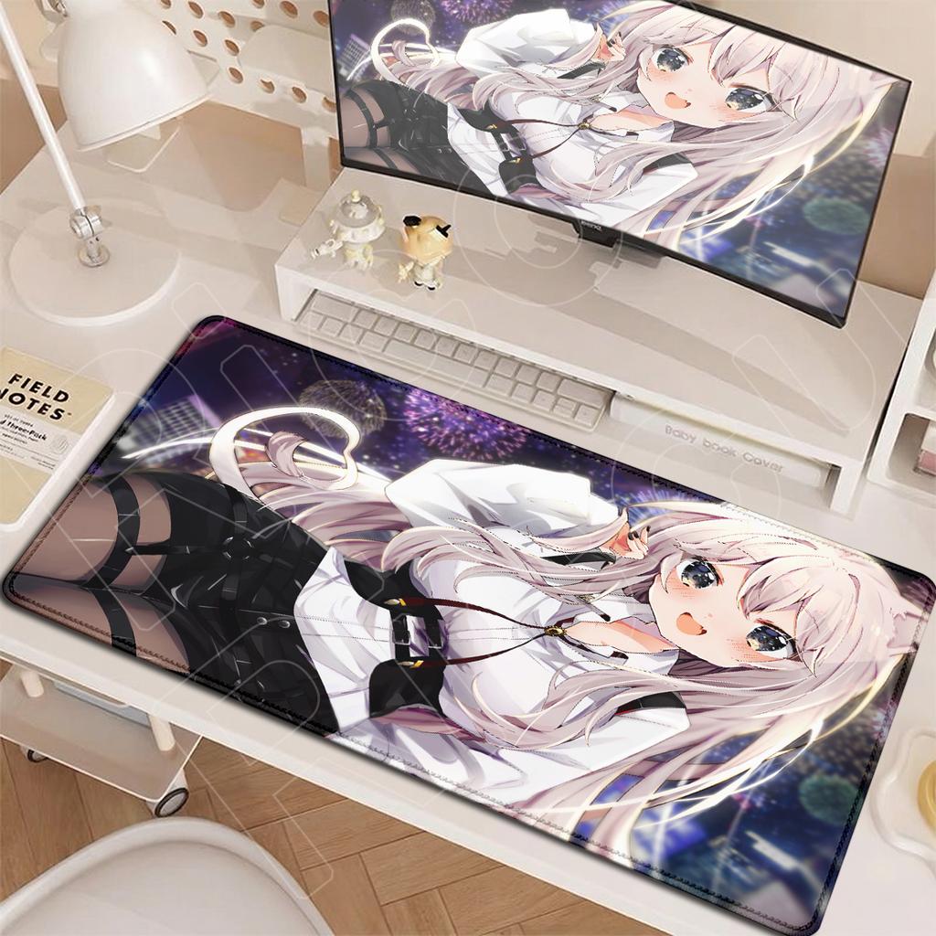 E-sport Game Large Non-slip Mouse Pad Washable Anime Desktop Carpet Hololive Kawaii Girl Shishiro Botan Mauspad Rubber Table Mat
