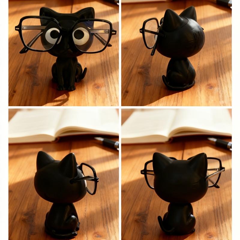 Support de lunettes Chat Mignon | Organisateur de bureau en plastique durable, Pour la chambre à coucher, l'entrée, la salle de bain et le rangement dans les armoires, Décoration de la maison
