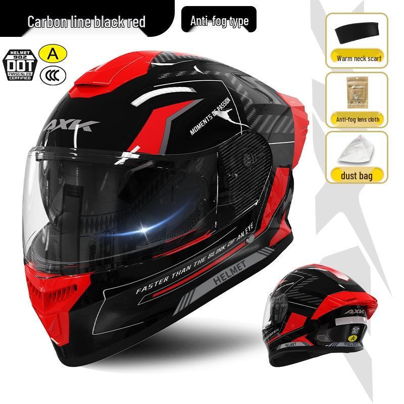 Certified Full Face Motorcycle Helmet for Men & Women, Warm, All-Season, for Electric Vehicles and Winter Riding