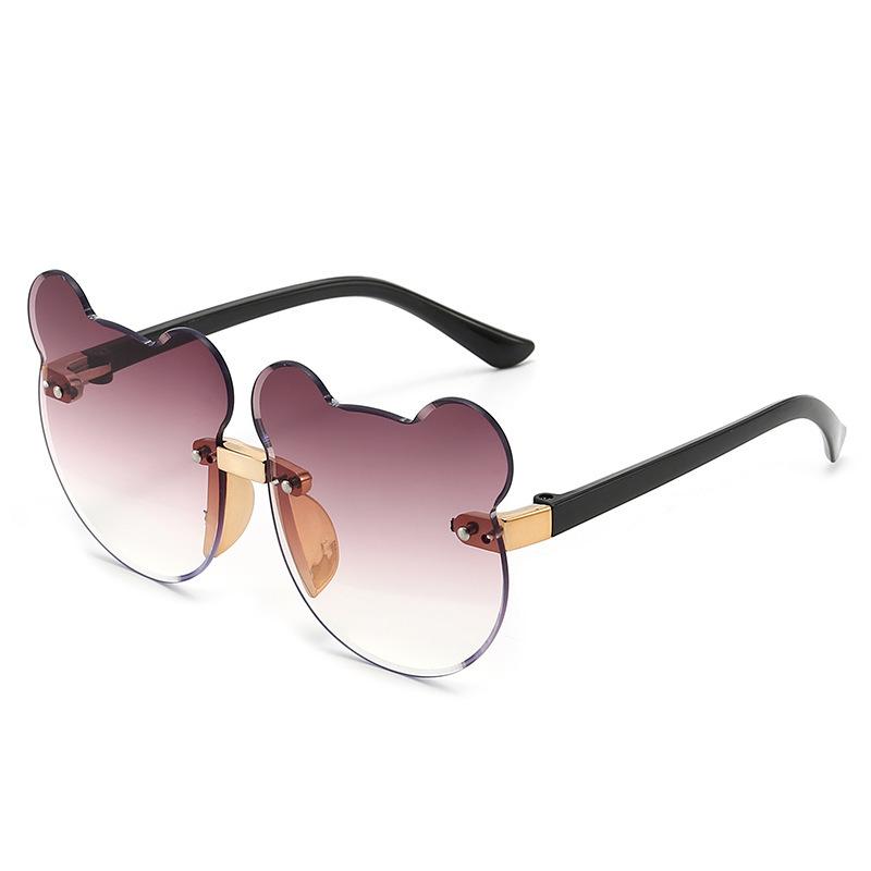 New Children'S Bear Sunglasses Cartoon Copy Sunscreen Uv Protection Cute Baby Sunglasses Outdoor Cat Ear Frameless