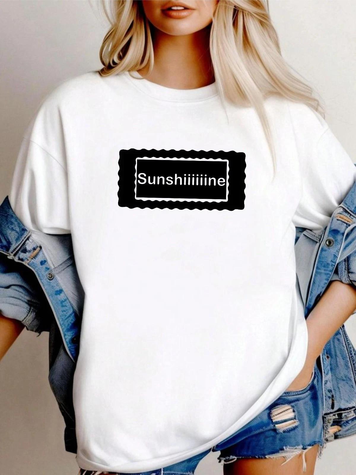 Sunshiiiiine Cropped Tshirt, Retro Beach Shirt, Summer Festival Tour Outfit Tee M