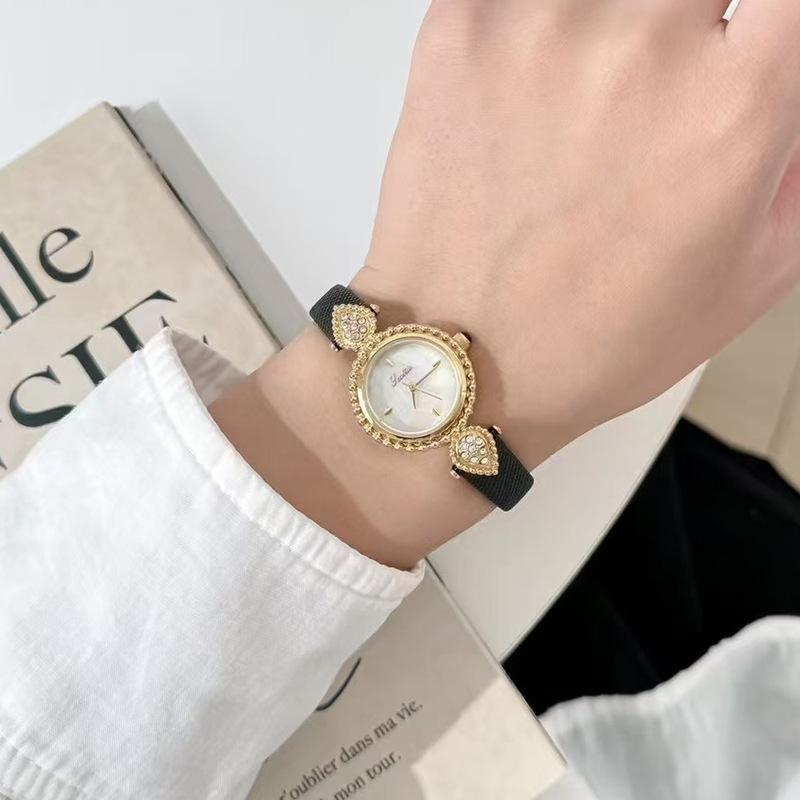 Retro Sense Antique Watch Women'S Diamond-Encrusted Women'S Watch Fritillary Small Dial Women'S Watch 9609
