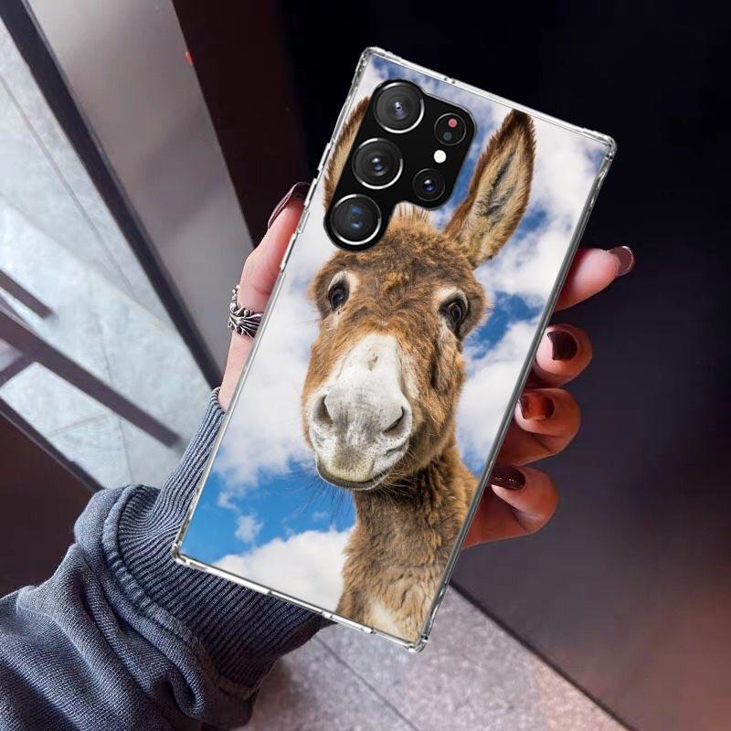 Funny Donkey Phone Case For Samsung Galaxy S23 S24 S25 Edge S26 Ultra S22 + S21 Plus S20 FE Cover Silicone Print Shell Galaxy S2