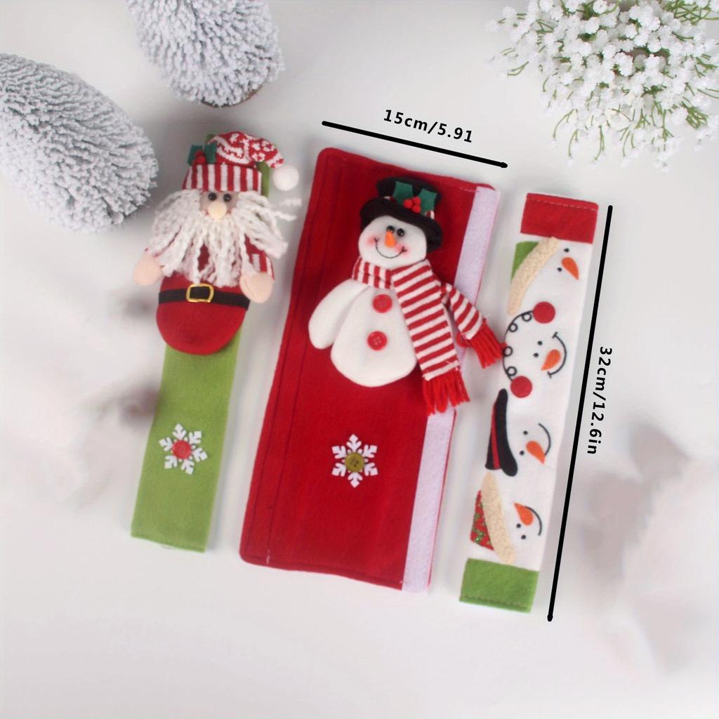 1 Set Christmas Kitchen Refrigerator Handle Covers - Interior Home & Refrigerator Decorations