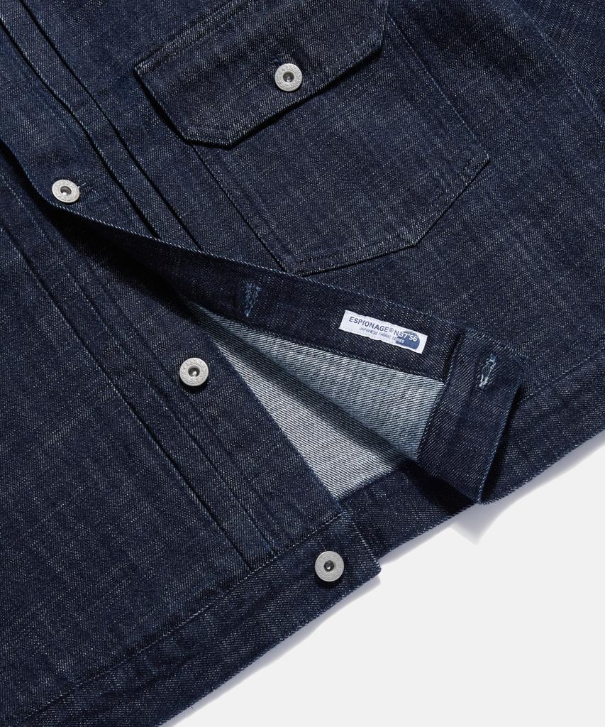 Espionage (Jpn Fabric)Type 1 Kaihara Denim Trucker Jacket Dark Indigo