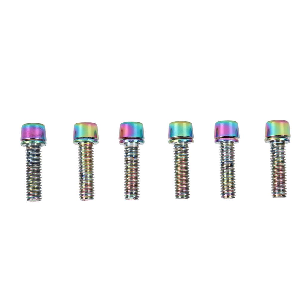 6pcs Bicycle Stem Screws Professional M5x18mm Aluminum Alloy Bike Handlebar Stem Screws for