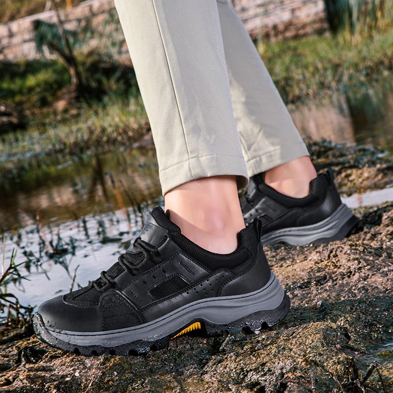 Herren Outdoorsport-Schuhe Anti-Rutsch Freizeit Atmungsaktiv Bergsteigerschuhe Große Größe Bequem Gummi-Außensohle Alle Jahreszeiten