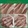 Elegant High-end Copper Ring For Women With Minimalist Floral Diamond Accents