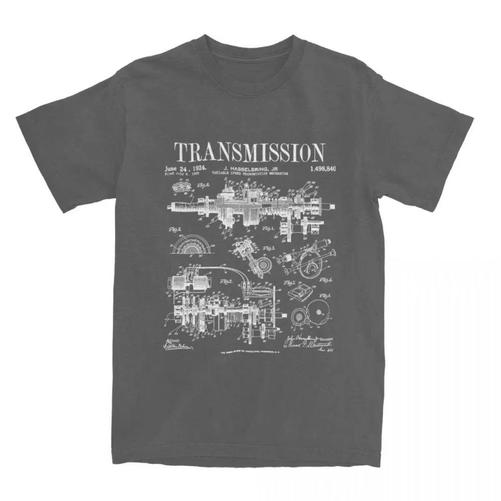 Unique Car Automobile Engine Transmission T-Shirts for Men Women  Tee Shirt Summer Clothes