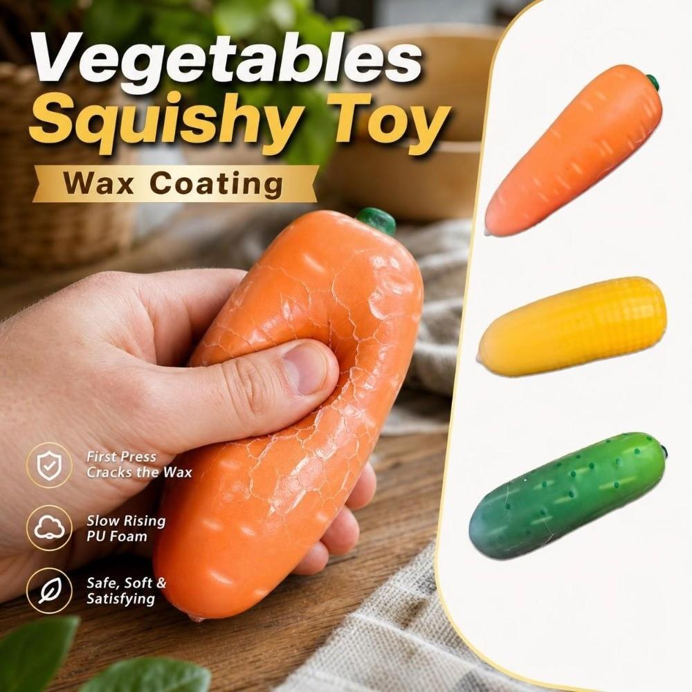 Sound Crispy Carrot Squeeze Toys Wax Coating Realistic Cucumber Pinch Office Desk Toy