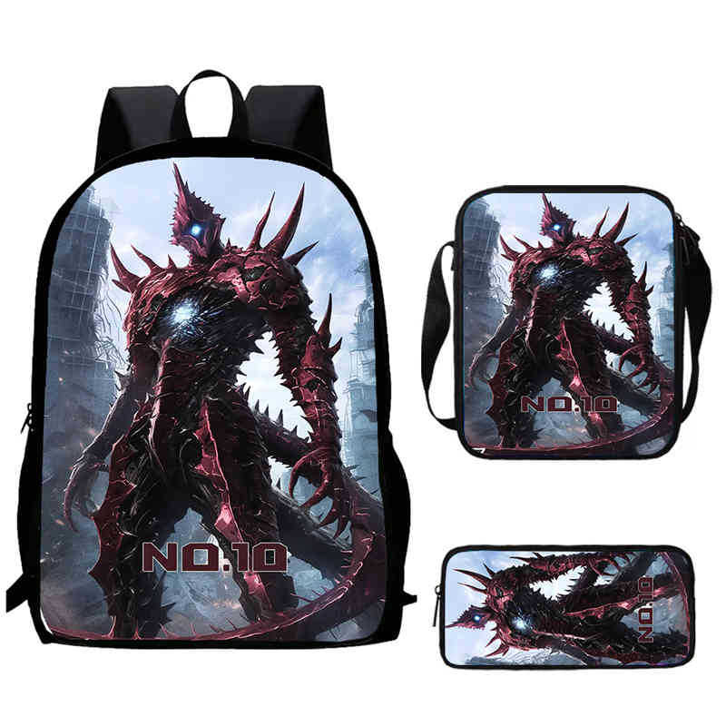 Monster No. 8 Schoolbag Multi-Functional Cross-Border Backpack