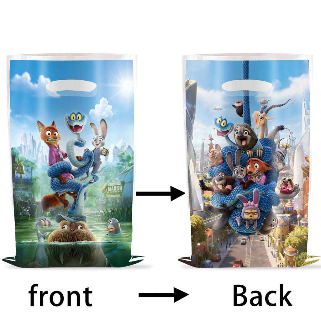 Zootopia 2 Birthday Party Decorations: Pull Flags, Plates, Cups, Napkins, Tablecloth