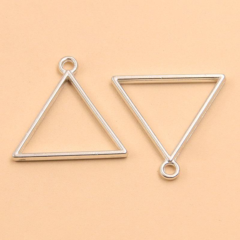 White K Alloy DIY Jewelry: Moon, Round & Heart Hollow Pendants (17 Styles)