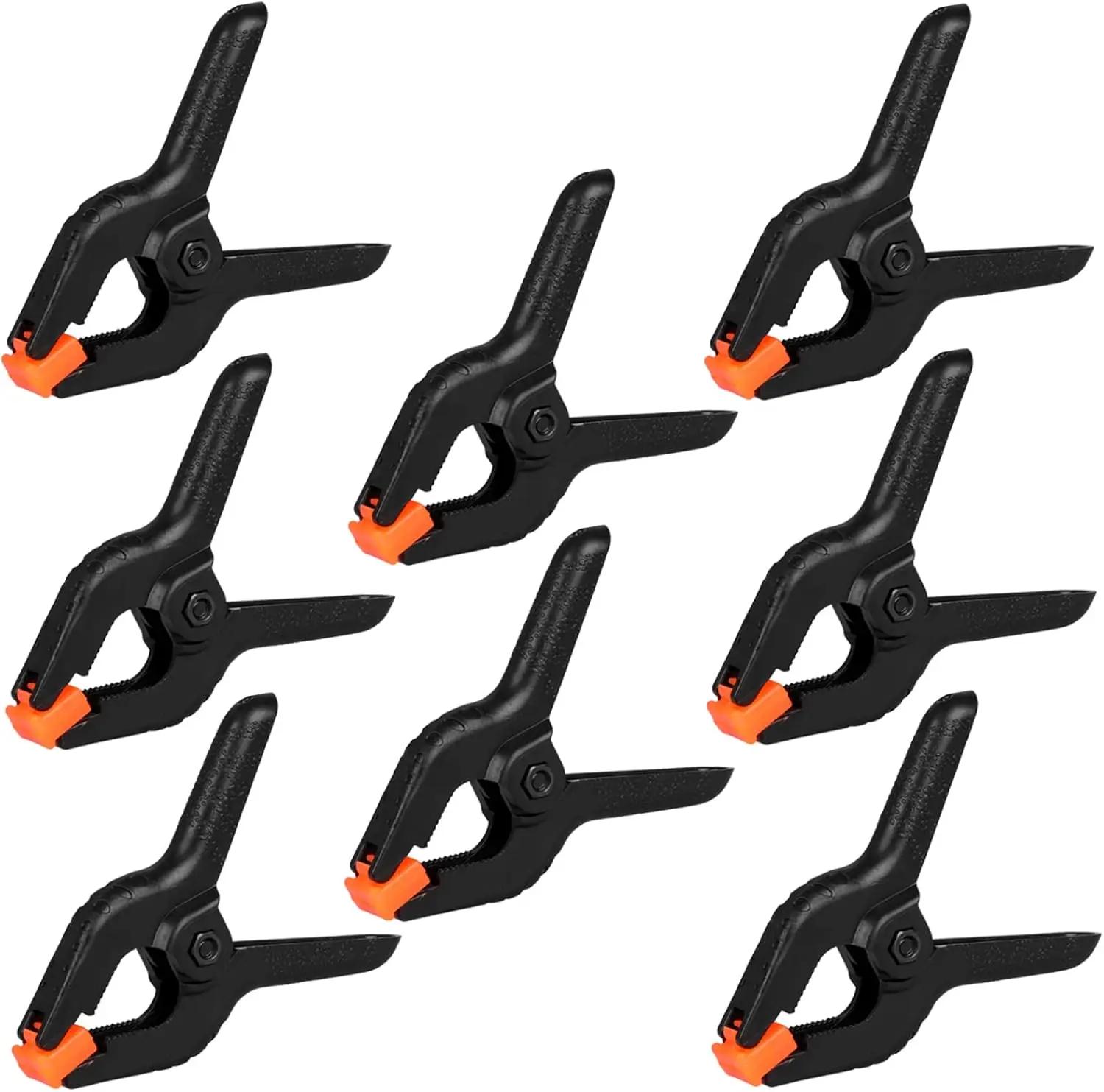 

2pc Plastic Nylon Adjustable Woodworking Clamps Small Heavy Duty Clips for Crafts Backdrop Stand Woodworking Photography Studios 2 inches