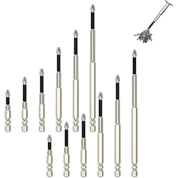 High-Magnetic Screwdriver Drill Bit Set, Strong Magnetic Durability Screwdriver Drill Bit Set, Anti-Slip Magnetic Electric Screwdriver Set, 25 50 65