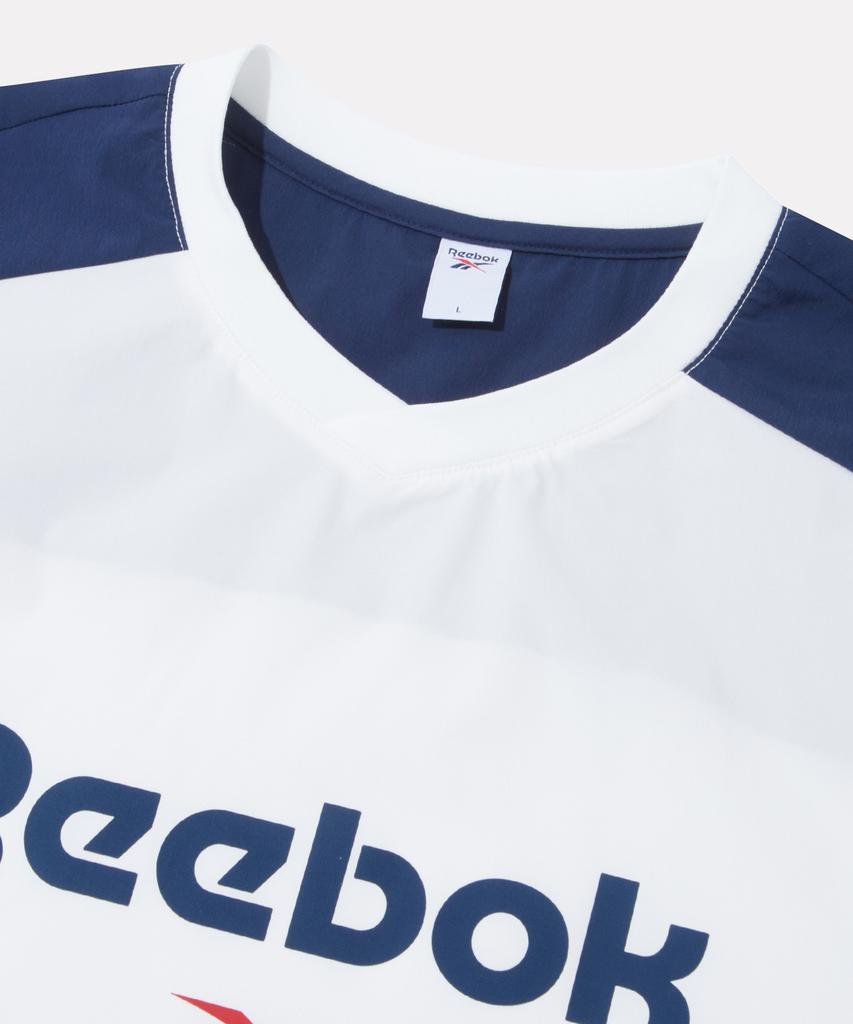 Reebok Ice Shield Short Sleeve Piste - White:Navy