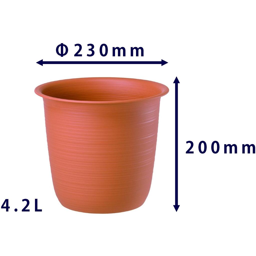 Yamato Plastic Pot Cover Tree No. 5 230×H200 Brown